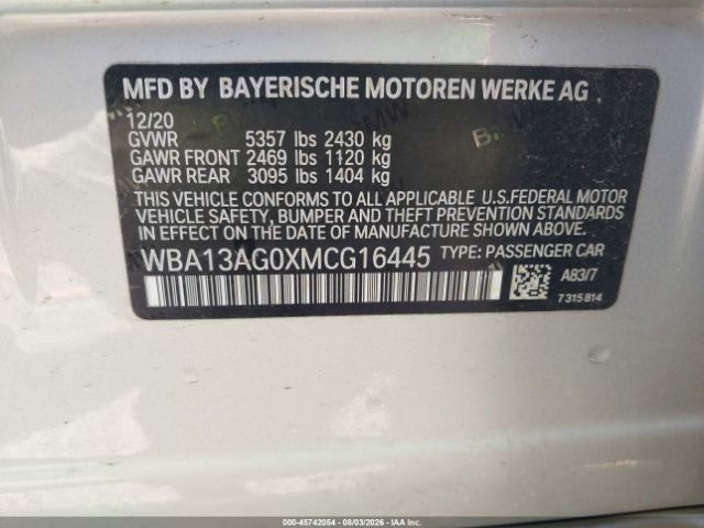 2021 BMW 530E, фото 10