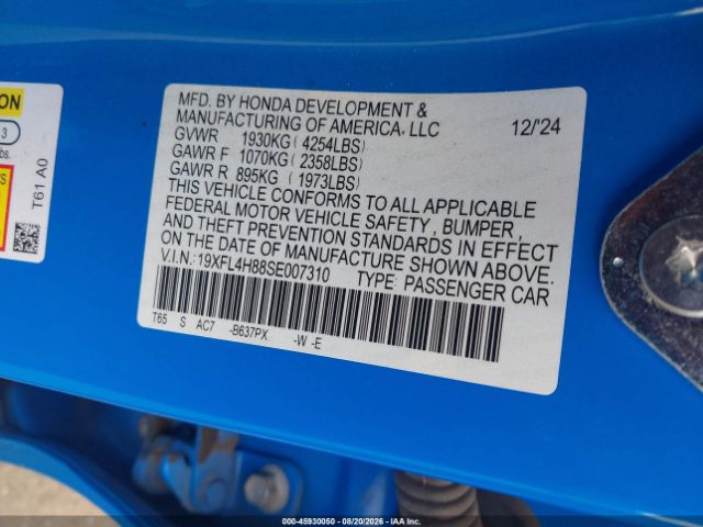 2025 HONDA CIVIC HYBRID SPORT, фото 10