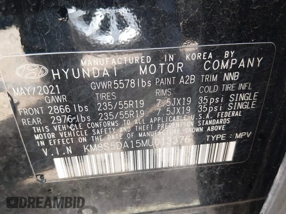 2021 Hyundai Santa Fe Limited, фото 9
