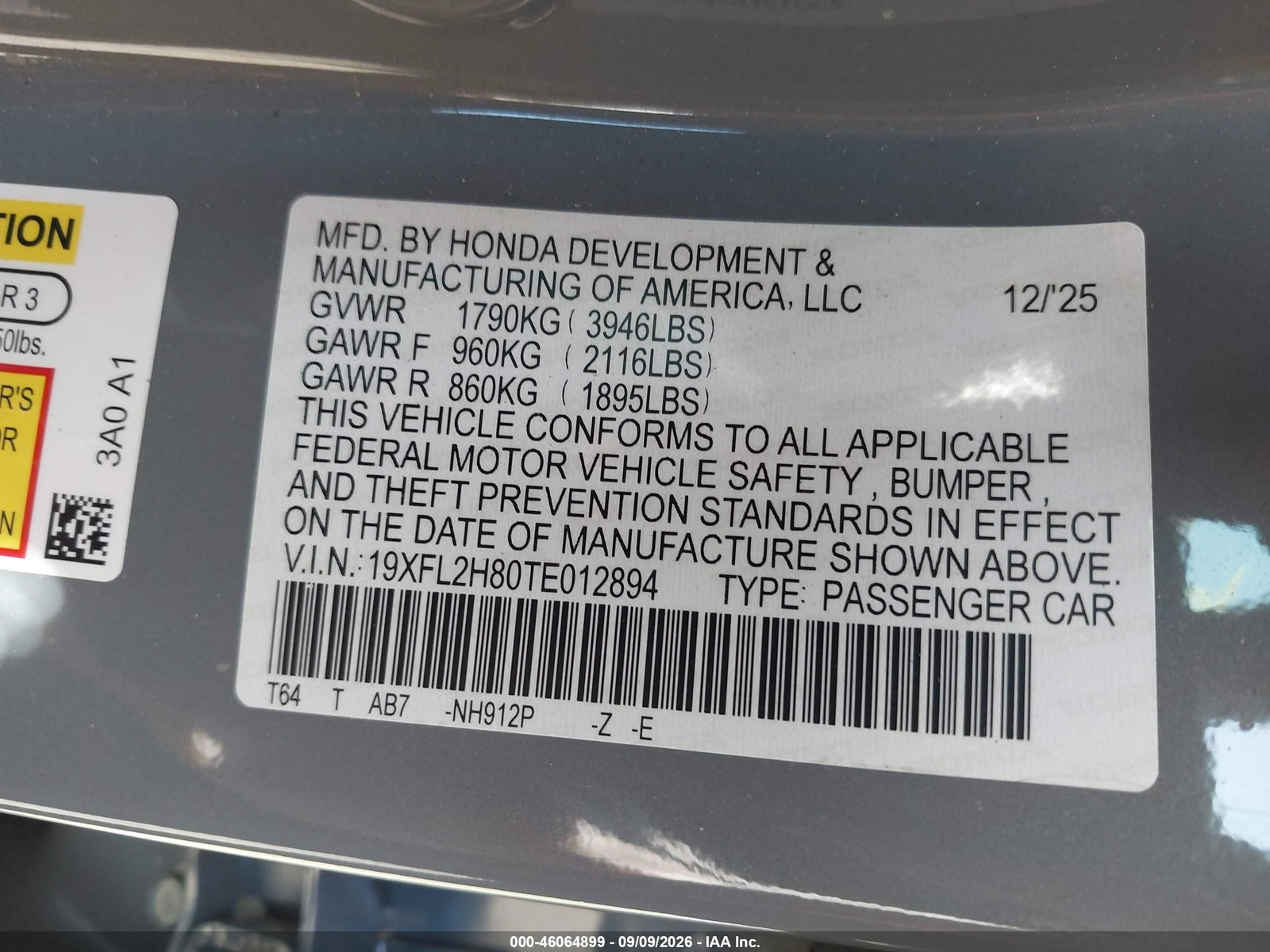 2026 Honda Civic SPORT, фото 9