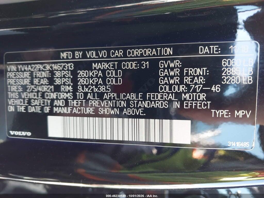 2019 Volvo XC90 T6 MOMENTUM, фото 9