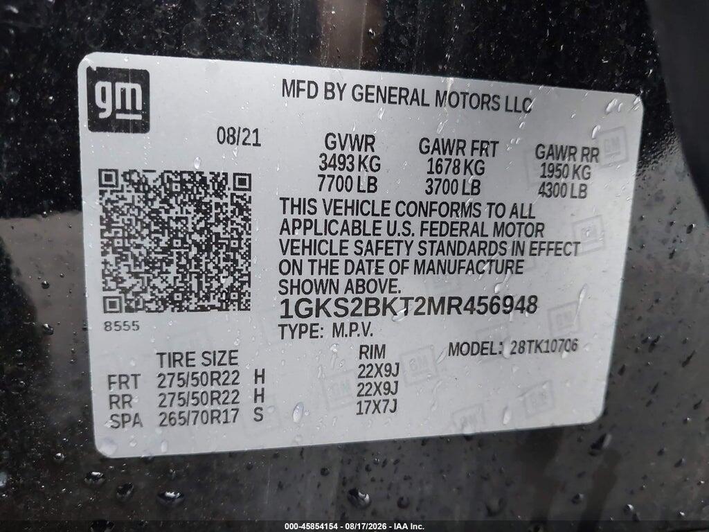 2021 GMC YUKON 4WD SLT, фото 9