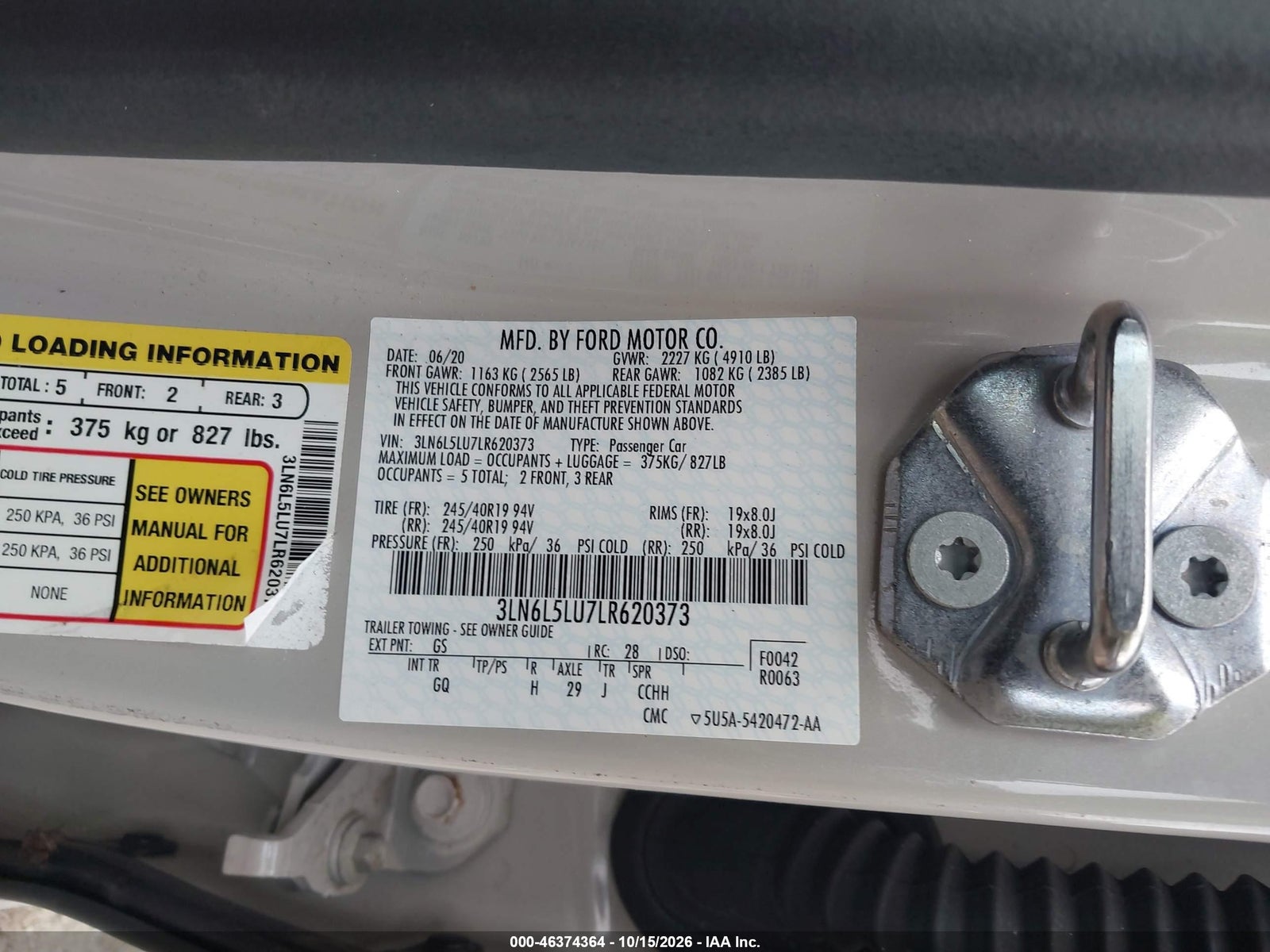 2020 Lincoln MKZ HYBRID RESERVE, фото 9