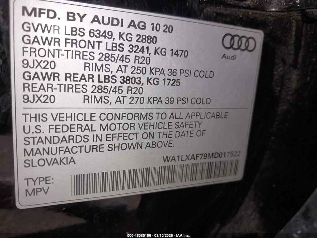 2021 Audi Q7 PREMIUM PLUS 55 TFSI QUATTRO TIPTRONIC, фото 9