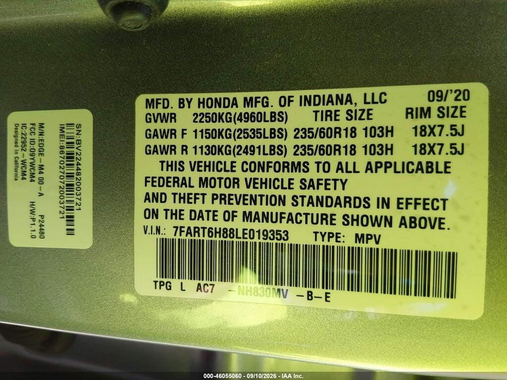 2020 Honda CR-V HYBRID EX-L, фото 9