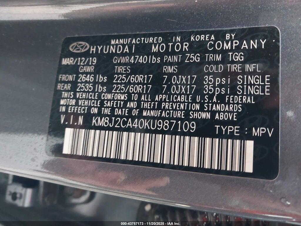 2019 Hyundai Tucson SE, фото 9